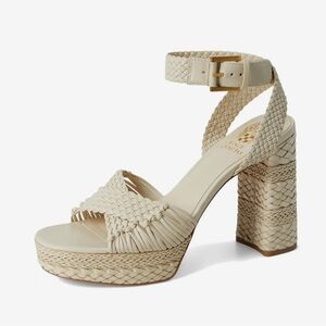 Vince Camuto Pessa Ankle Strap Platform Sandal Panna Creme